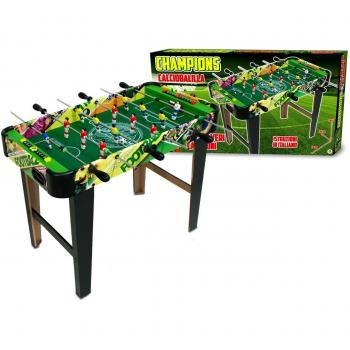 637721 Futbolín de mesa CHAMPIONS FOOTBALL de madera con patas 80 x 42.5 x 63 cm