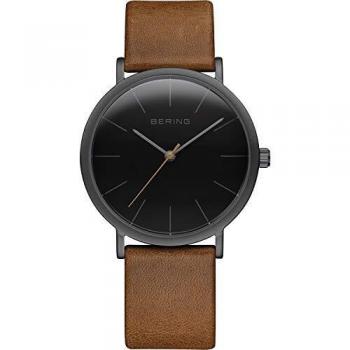 BERING Reloj ANALOGICO para Unisex de Cuarzo con Correa en Cuero 13436-522