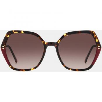 Carolina Herrera Women's Oval Acetate Sunglasses in Havana Brown, Size 55 MM