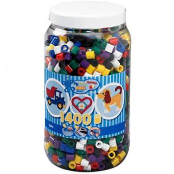 Juego de Construcción Hama Maxi Beads con 1400 Perlas en Mezcla de Colores