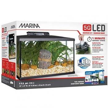 Marina Kit de Acuario con Iluminación LED 5G, 19 L