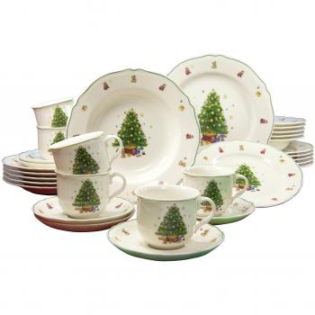 Creatable 16184 1 30 Teilig vajilla Porcelana árbol de Navidad