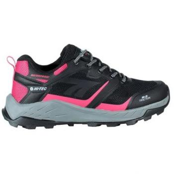 Zapatillas de montaña Hi-Tec Toubkal Low Waterproof mujer negro/burdeos 38