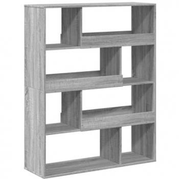Estantería de madera de ingeniería gris Sonoma 100x33x125,5 cm