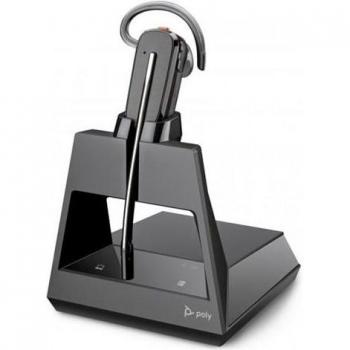 Auriculares Bluetooth HP Poly Voyager 4245 - Micro-casco convertible con USB-A y cancelación activa de ruido - Inalámbricos - Color negro