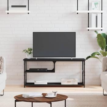 Mueble para TV negro 103x38x46,5 cm de madera multicapa y acero Vidaxl