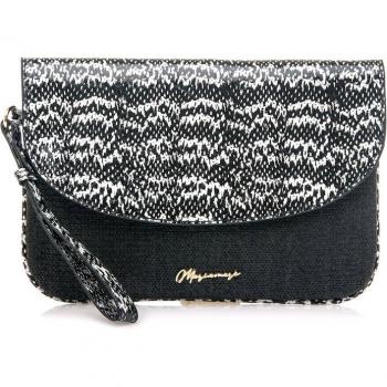 Bolso de mano Syla negro Mariamare con asa ajustable y cierre de solapa elegante