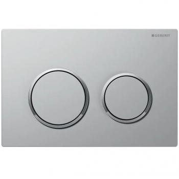 Placa de Accionamiento Geberit Omega 20 para Doble Descarga, Cromo Mate y Brillante, Fácil de Limpiar