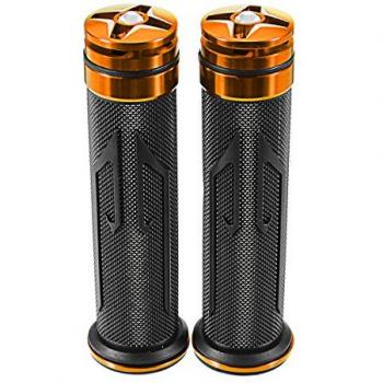 Alamor Par 7/8 Mangos De Manillar Universal De 22 Mm Para Motos Moto-Oro