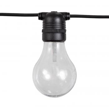 Guirnalda Decorativa Newgarden Allegra 800 cm LED RGBW negro, 10 bombillas, luz cálida o RGB, muy resistente para exterior e interior, varios acabados y colores, hecha en España