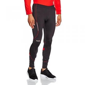 Izas Condor Mallas De Running, Unisex Adulto, Negro/Rojo, S