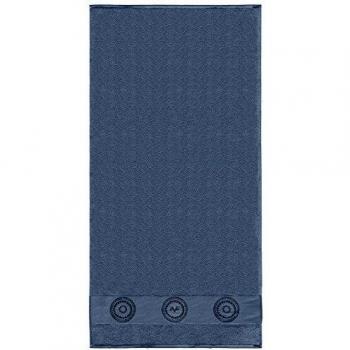 Versace 19v69 abbigliamento sportivo SRL Toalla, Felpa, Azul, 70 x 140 x 30 cm