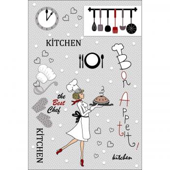 Alfombra de cocina antideslizante 40 x 60 cm - gris Mani Textile