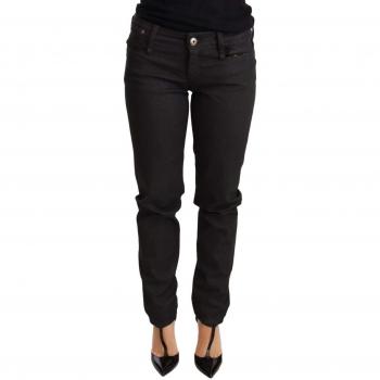 Ermanno Scervino Black Low Waist Skinny Slim Trouser Cotton Jeans - W26