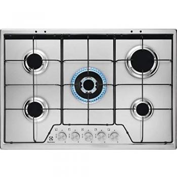Piano de Cocina a Gas Electrolux KGS7534SX Inoxidable 5 Quemadores 74 cm Empotrable
