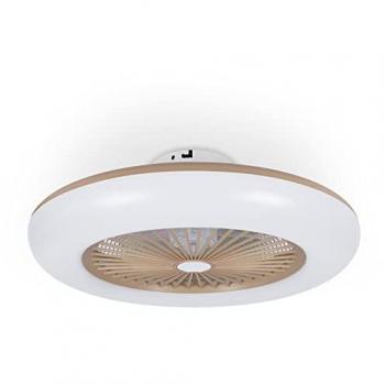 Ventilador de Techo Sin Aspas Noaton Callisto 11055G Oro con Luz LED, Mando a Distancia, Atenuación LED, 3 Temperaturas de Color Ajustables, Temporizador y Flujo de Aire hasta