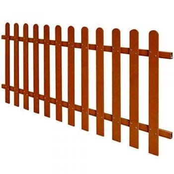 vidaXL Valla de Jardín 200x80 cm WPC Marrón Cerca Cercado Vallado Reja Verja