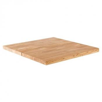 Tablero de mesa rectángulo (70 x 70 cm) en roble natural - OVIALA