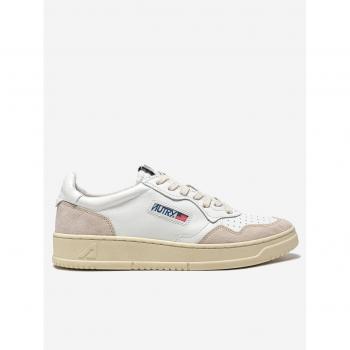 Autry Vintage-Inspired White Low Suede Sneakers for Women, Size 13 US