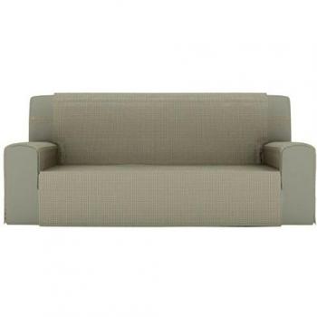 Eiffel Textile Lyon Cubre sofá 3 plazas, Algodón, Beige, 150 x 195 x 2 cm