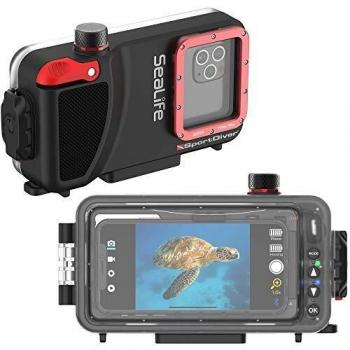 SeaLife SportDiver - Carcasa Sumergible para iPhone SL400, sumergible hasta 40 metros, compatible con iPhone modelos específicos, diseño resistente y duradero, incluye acceso a botones y pantalla táctil, construcción de
