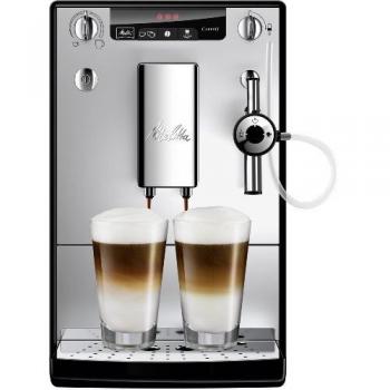 Melitta SOLO & Perfect Milk E957-203, Fully Automatic Bean to Cup Coffee Machine, Automatic Cappuccino Maker, Silver