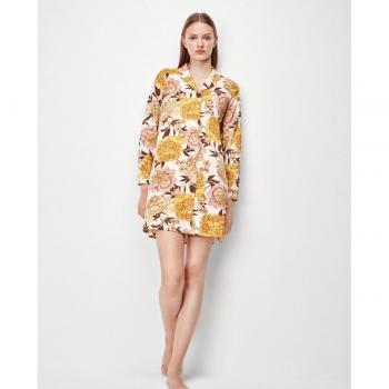 Camisón Gisela Estampado Floral Manga Larga