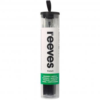 Pinceles reeves para acrilico bote de 10 unidades surtidas