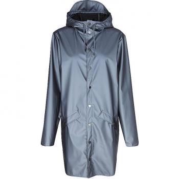 Rains Long Unisex Jacket - Bay - Size: L (36) - Women's Blue - Size: 14