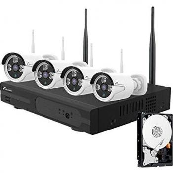 Nivian Kit videovigilancia WiFi 2K–Grabador 4CH