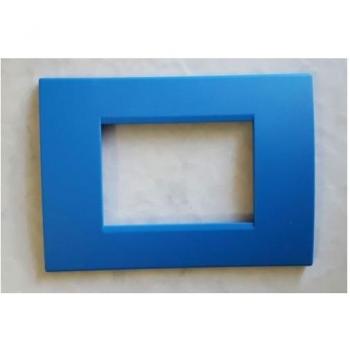 Placa Compatible Living Light ABS 3/4/7 Postes Coloridos Azul Cielo - 3 Foros