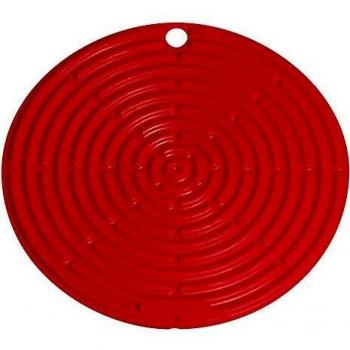 LE CREUSET Salvamanteles y Posavasos de silicona con orificio para colgar, Classic, Redondo, Diámetro 20 cm, Silicona, Cereza