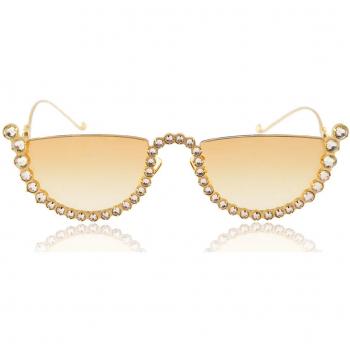 Anna-Karin Karlsson HALF MOON Gold Women’s Sunglasses Gold Size 56