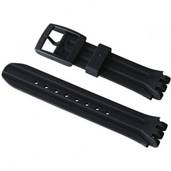 Correa silicona negra reloj Swatch Mister Chrono ASUIB400 18mm