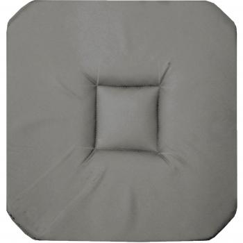 Douceur D'Intérieur  - 1604698, Cojin De Silla Con 4 Volant , 36 X 36 X 3.5 Cm , Panama Uni , Panamá Liso , Gris