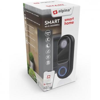 Cámara Digital Alpina 1080p para timbre inteligente, dimensiones 2,4 x 4,5 x 11,5 cm