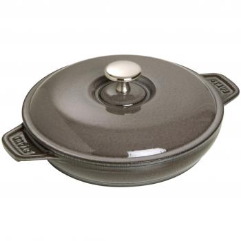 STAUB Fuente Redonda con Tapa, Hierro Fundido, Gris Grafito, 20 cm
