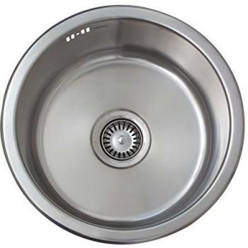 Cata Fregadero Sobre Encimera, Modelo R 1, Fregadero Cubeta Redonda, Mueble de 44 cm, Acero Inoxidable
