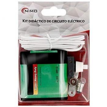Kit DIDACTICO Escolar con Bombilla Y BATERIA para Circuito ELECTRICO
