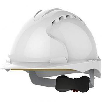Casco de protección EVO3 blanco con ruleta y ventilación