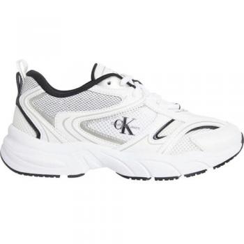 Calvin Klein Women's Retro Tennis Mesh Sneakers - Bright White/Black, Size 37 EU (7 US)