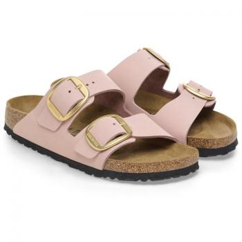 Sandalias Mujer Birkenstock Arizona Big Buckle Nubuck - Rosa Talla 36