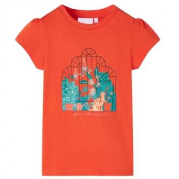 Camiseta Infantil Naranja Oscuro 140