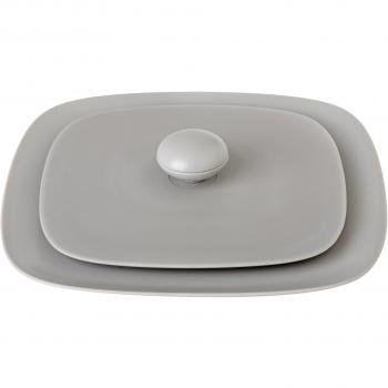 VIGAR Taula Servilletero, ABS, Gris, Dimensiones: 21.5 X 21.5 X 4.8 Cm