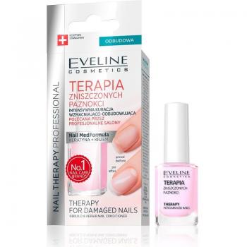 Eveline Cosmetics Nail Therapy Professional Esmalte Fortalecedor Para Uñas Quebradizas Y Dañadas Con Queratina 12 ml
