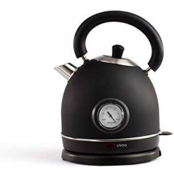 Hervidor Retro DOD157N con Termómetro - Negro Acero Inoxidable 1800W