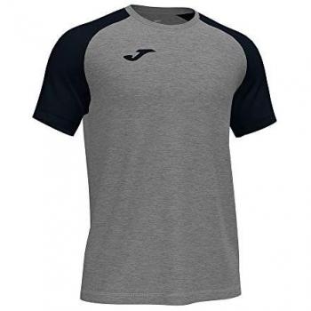 Joma Academy IV Men's Short Sleeve T-Shirt - Grey Melange/Black