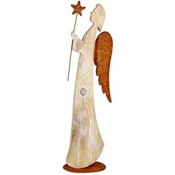 SIGRIS Decor and Go Ángel con Estrella Pequeño Figuras Navidad Colección Navidad