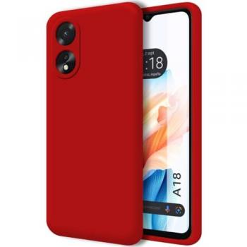 Funda Silicona Líquida Ultra Suave Color Roja compatible con Oppo A18