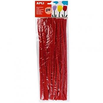 APLI - Bolsa limpiapipas rojo, 50 uds